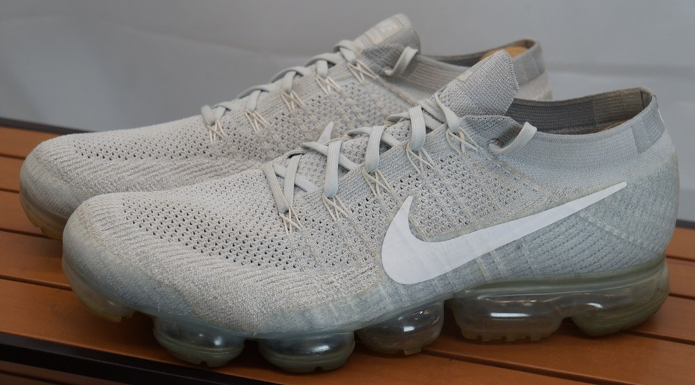 Nike Air VaporMax Flyknit Pure Platinum Grey White 849558-004 OG Size 14